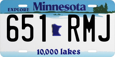 MN license plate 651RMJ