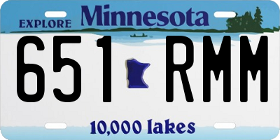 MN license plate 651RMM