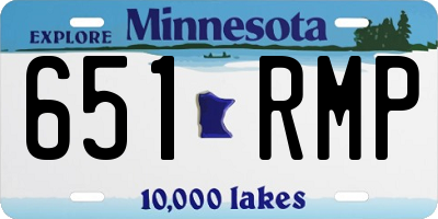 MN license plate 651RMP