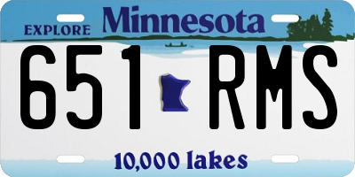 MN license plate 651RMS