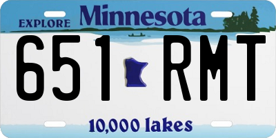 MN license plate 651RMT