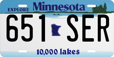 MN license plate 651SER