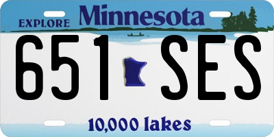 MN license plate 651SES