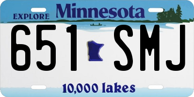 MN license plate 651SMJ