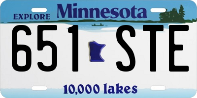 MN license plate 651STE