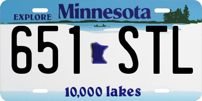 MN license plate 651STL