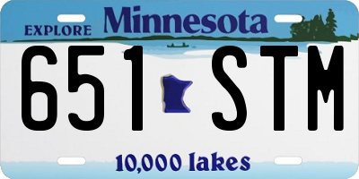 MN license plate 651STM