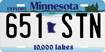 MN license plate 651STN