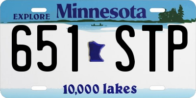 MN license plate 651STP