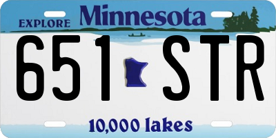 MN license plate 651STR