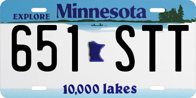 MN license plate 651STT
