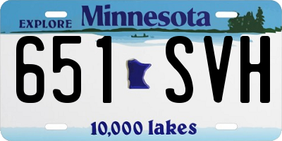 MN license plate 651SVH