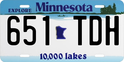 MN license plate 651TDH