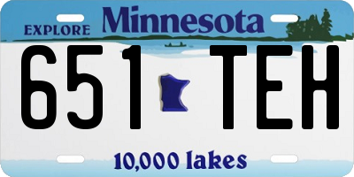 MN license plate 651TEH