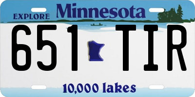MN license plate 651TIR