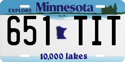 MN license plate 651TIT
