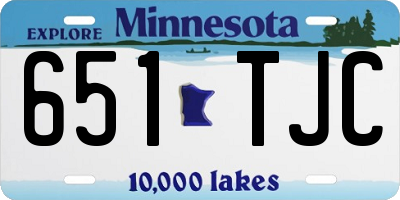 MN license plate 651TJC