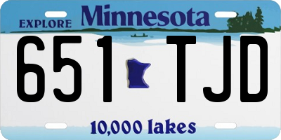 MN license plate 651TJD
