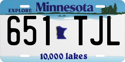 MN license plate 651TJL