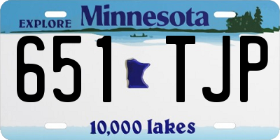 MN license plate 651TJP