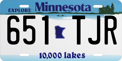 MN license plate 651TJR