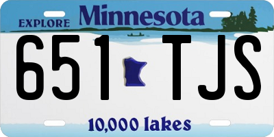 MN license plate 651TJS