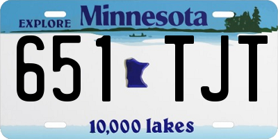 MN license plate 651TJT
