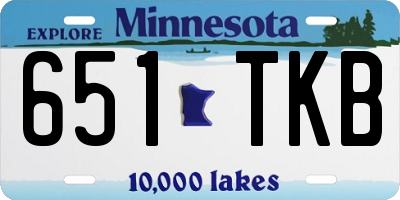 MN license plate 651TKB