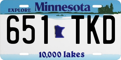 MN license plate 651TKD
