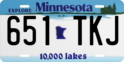 MN license plate 651TKJ