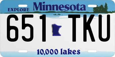 MN license plate 651TKU