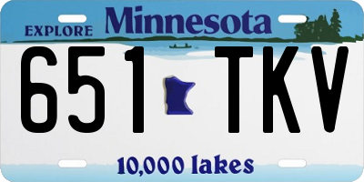 MN license plate 651TKV