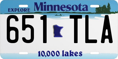 MN license plate 651TLA