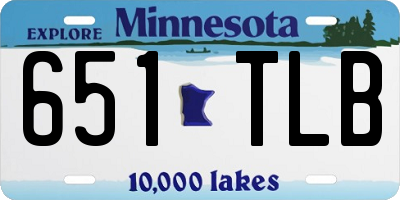 MN license plate 651TLB