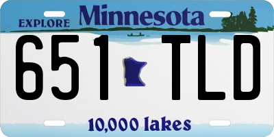 MN license plate 651TLD