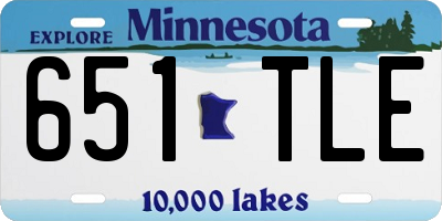 MN license plate 651TLE