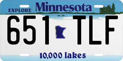 MN license plate 651TLF