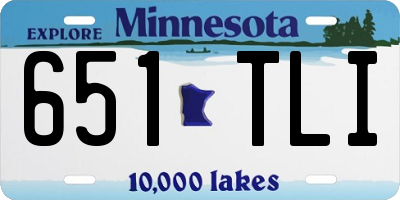 MN license plate 651TLI
