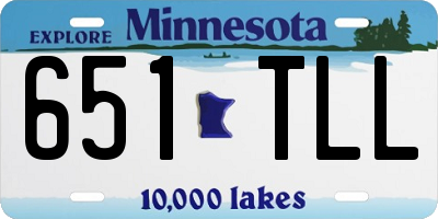MN license plate 651TLL