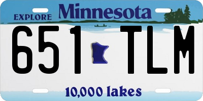 MN license plate 651TLM