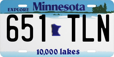MN license plate 651TLN