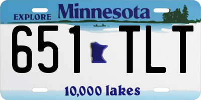 MN license plate 651TLT