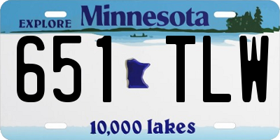 MN license plate 651TLW