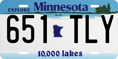 MN license plate 651TLY