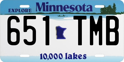 MN license plate 651TMB