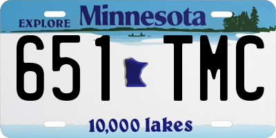 MN license plate 651TMC
