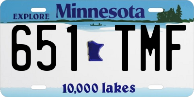 MN license plate 651TMF