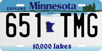 MN license plate 651TMG