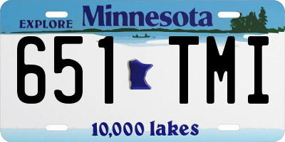 MN license plate 651TMI
