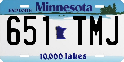MN license plate 651TMJ